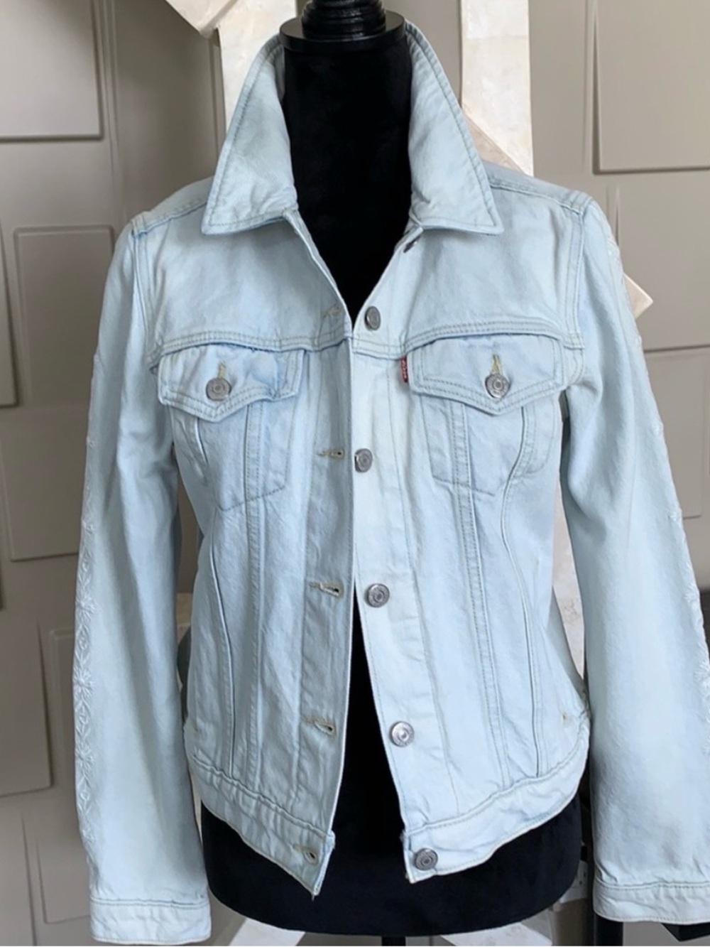 LEVI STRAUSS jacket coat light denim long sleeve Size Large